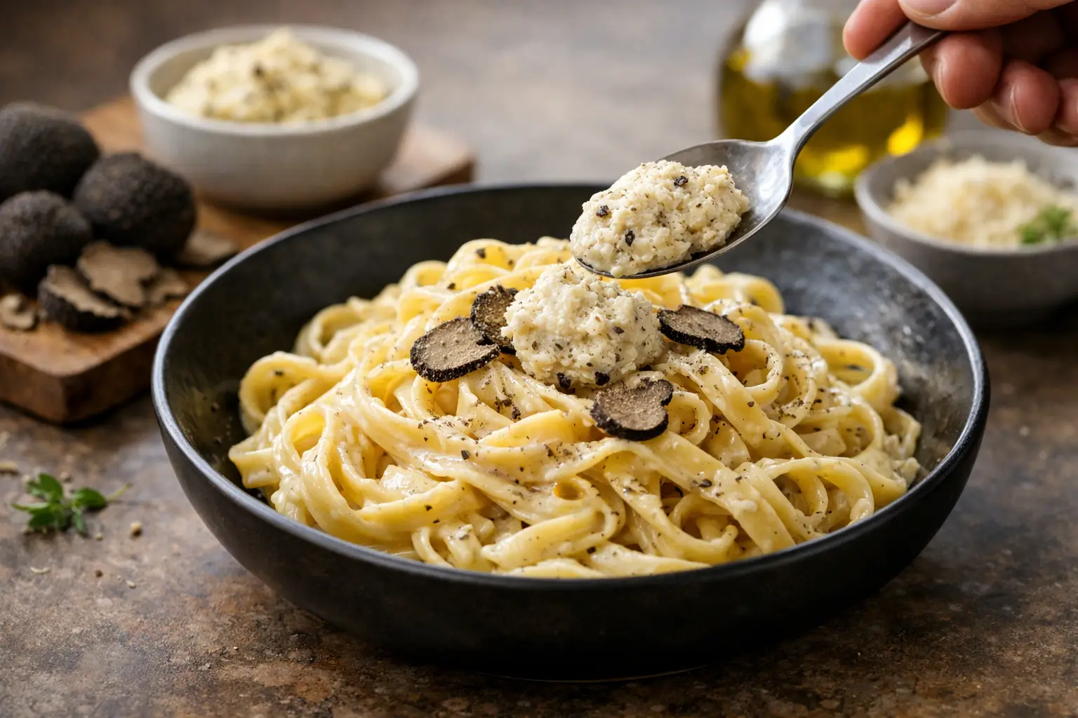 How to Finish Pasta With Truffle Butter