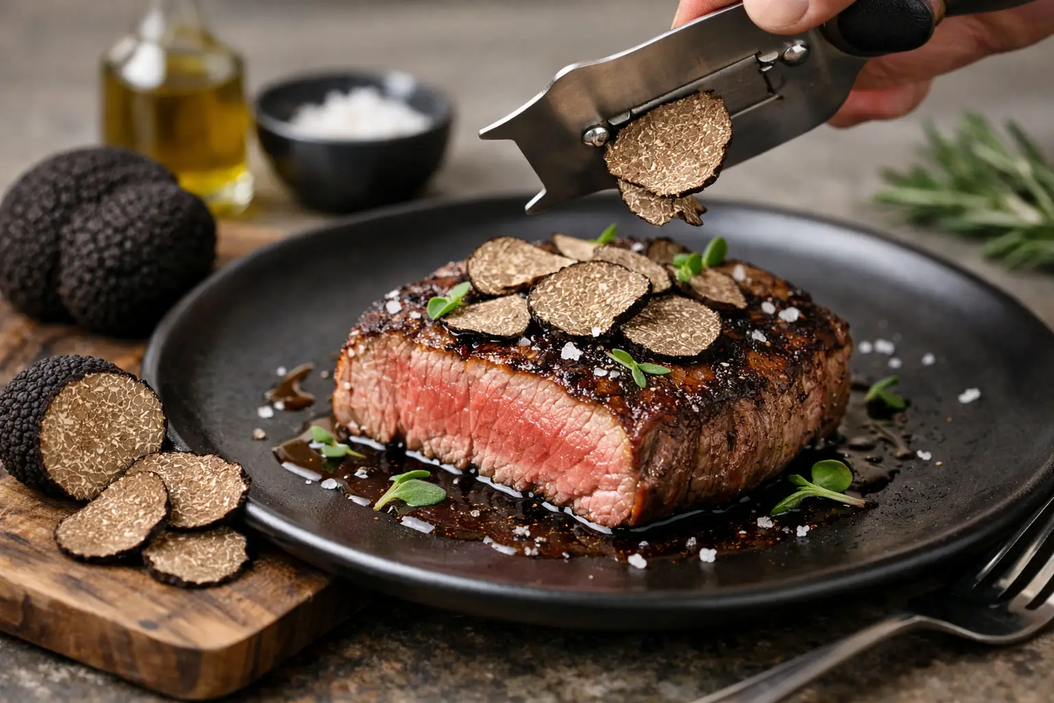 How to Garnish Steak With Fresh Truffles